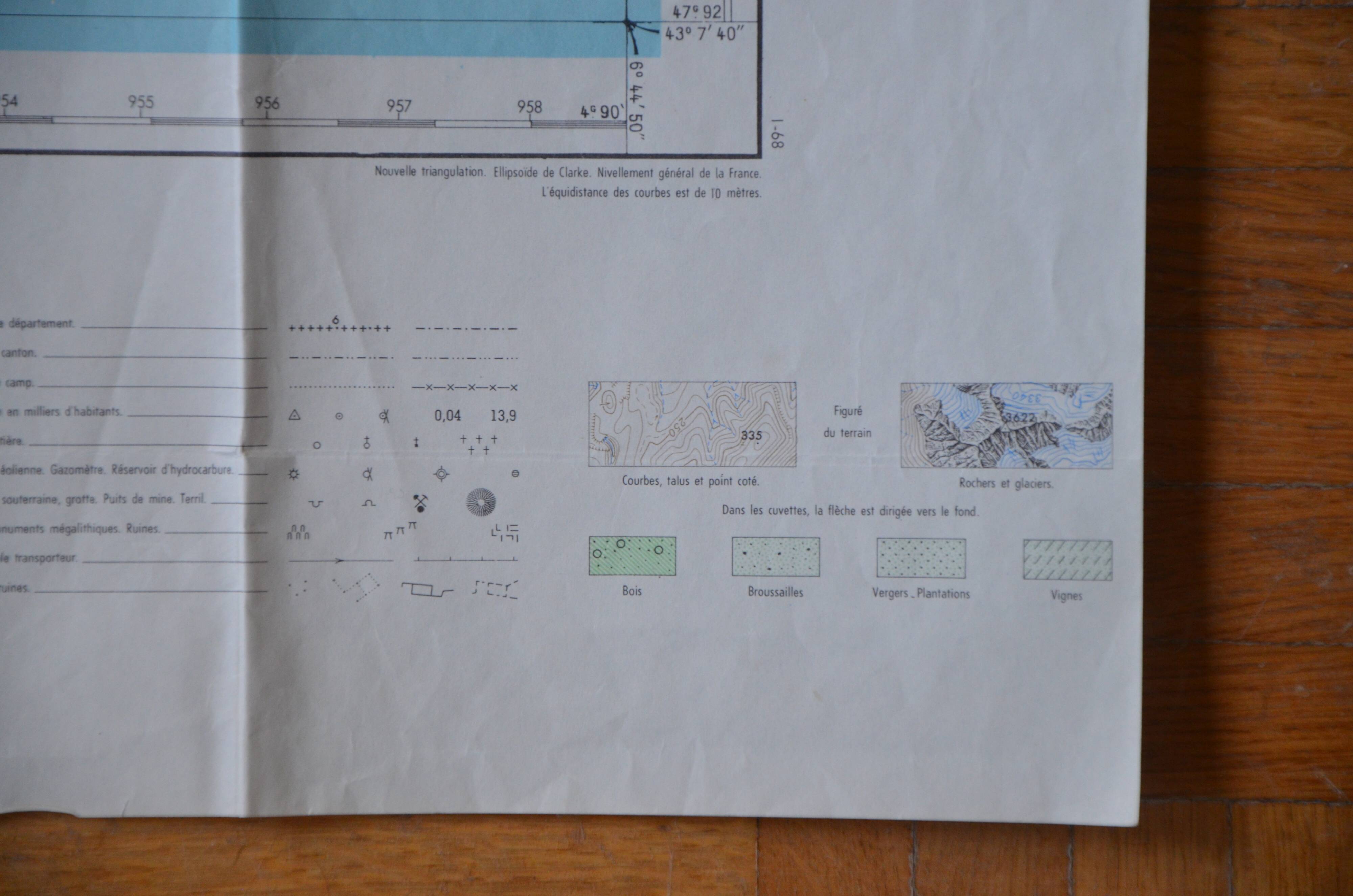 IGN vintage Saint Tropez map