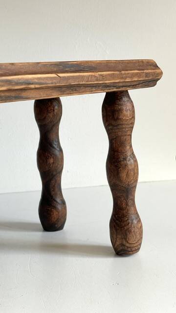 TABOURET Vintage BOIS Tourné