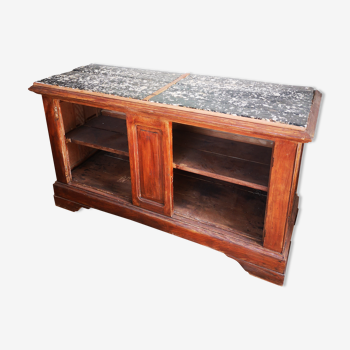 Buffet ancien années 50 dessus en ardoise