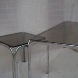 Ensemble de table basse métal chromé