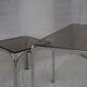 Chrome metal coffee table set