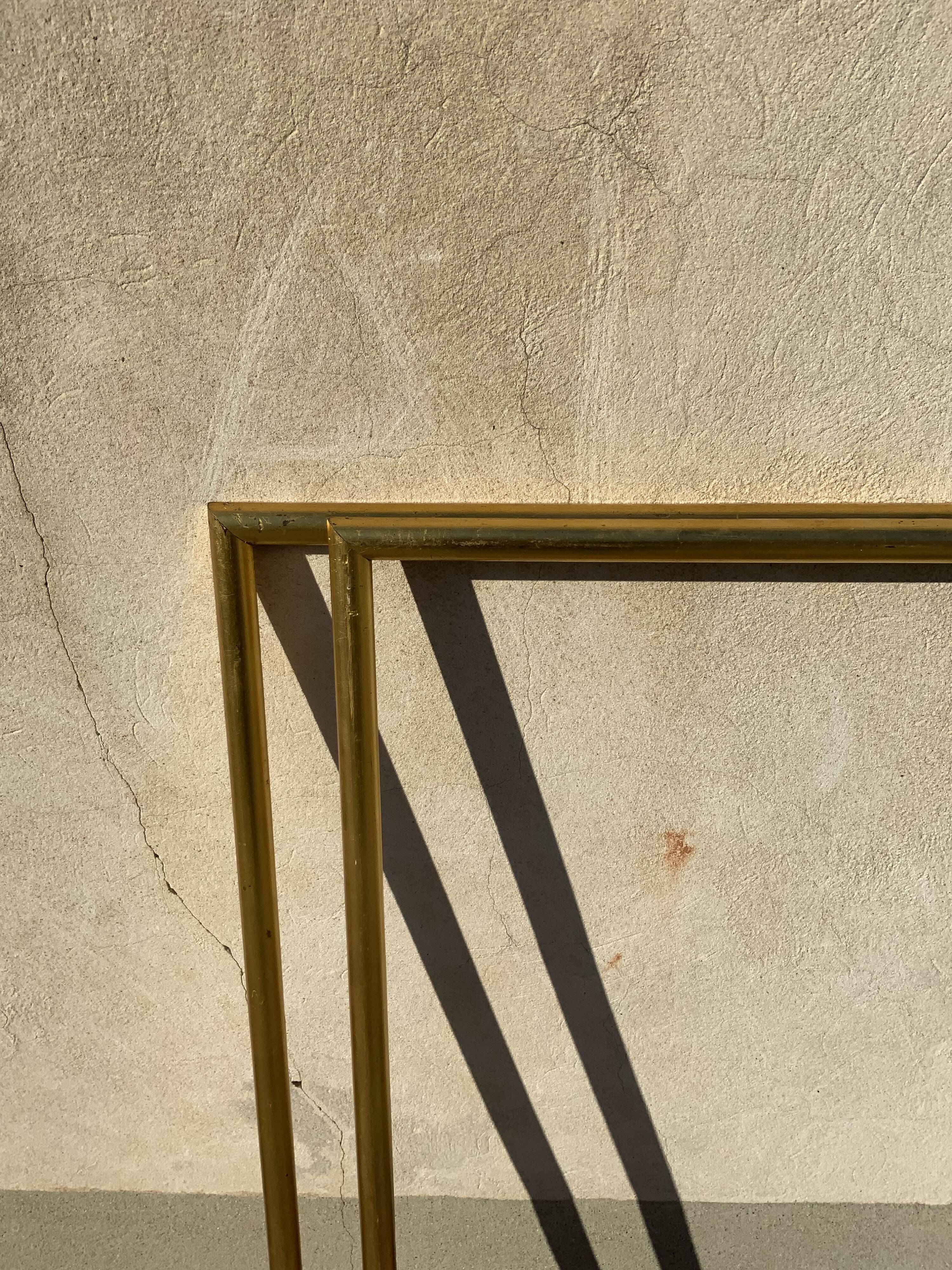 Old frame in gilded wood patina gold leaf