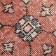 4x7 red & beige vintage rug, 122x207cm