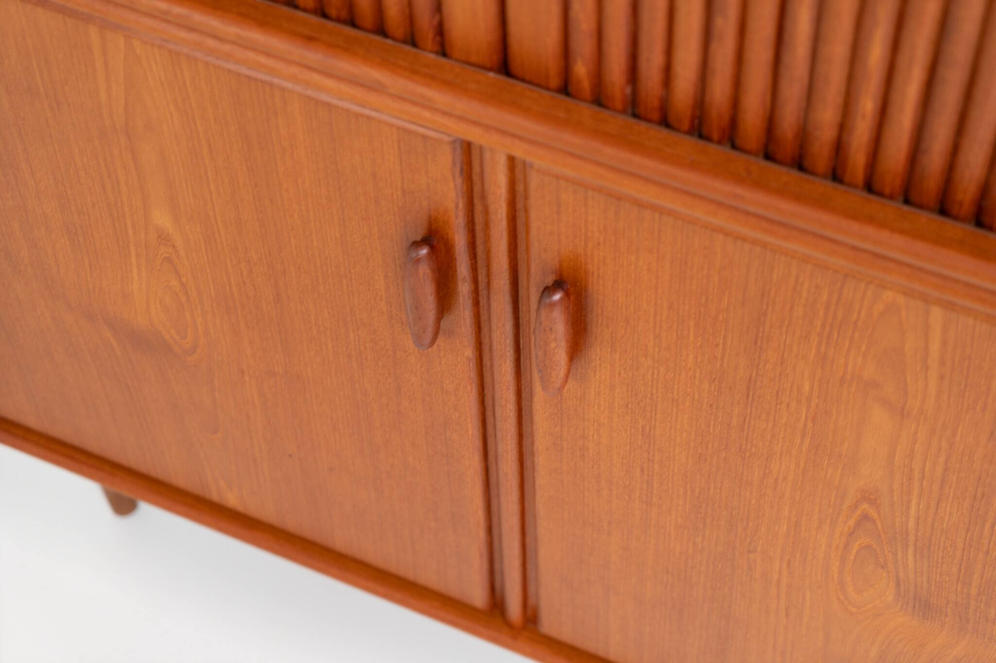 Highboard with tambour doors by Heinrich Riestenpatt