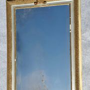 Miroir à fronton or et argent 71x115cm