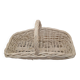 Panier en osier blanc vintage pour fleurs ou autres