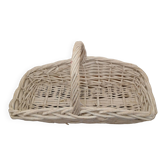 Panier en osier blanc vintage pour fleurs ou autres
