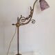 Lampe art nouveau monte et baisse en bronze