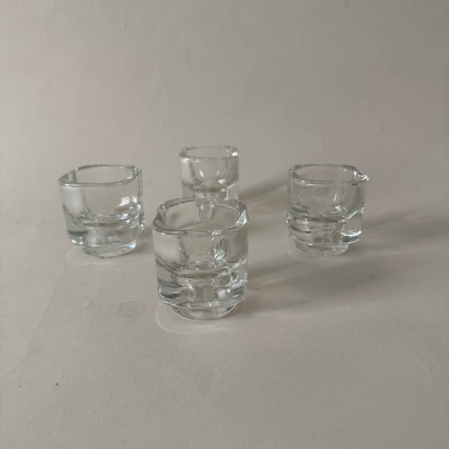 Glass candle holders by Joe Colombo for Arno Italy 1960s