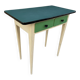 Table d’appoint Formica bleu des années 50 France