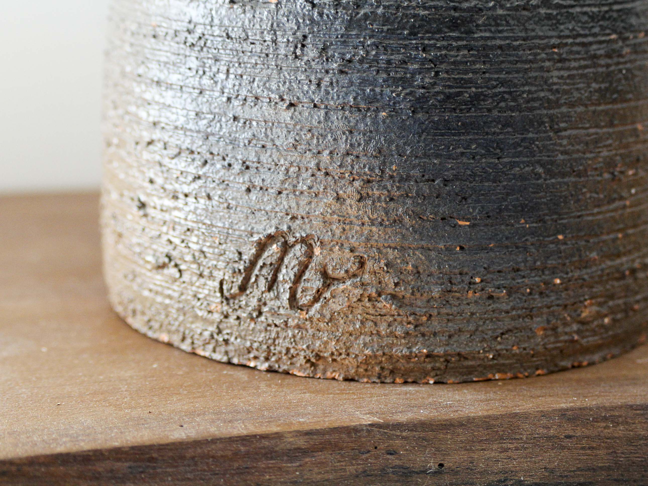 Glazed terracotta vase