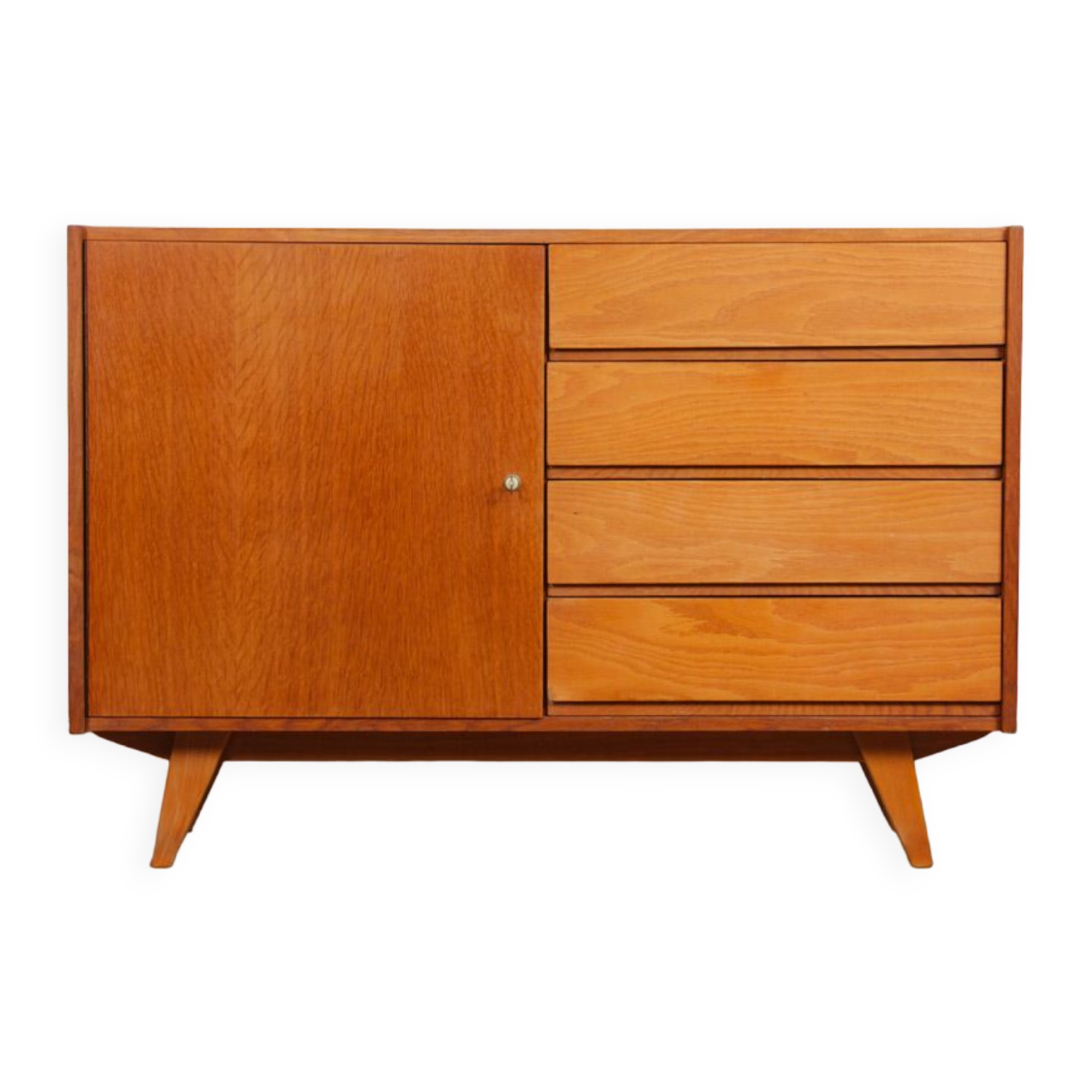 Vintage oak storage by Jiri Jiroutek, model U-458, 1960