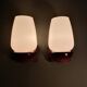 Pair of vintage Italian Greggio Space Age wall lights 60/70 opalines Made