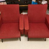 Vintage red armchairs
