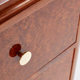 Chest of drawers amboine magnifying glass gilding  circa 1940s