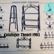 Coat and hat rack THONET with two esses