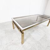 Table basse en laiton par, années 1970