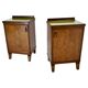 1930s pair of art deco bedside tables, Czechoslovakia