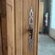 Antique mirrored wardrobe in pitch pine (renovated)