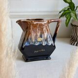 Flamed glazed ceramic carafe / pitcher