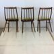 Lot de 3 chaises de salle à manger en bois vintage MIER TOPOLCANY Antonin Suman des années 60 Tchécoslovaquie
