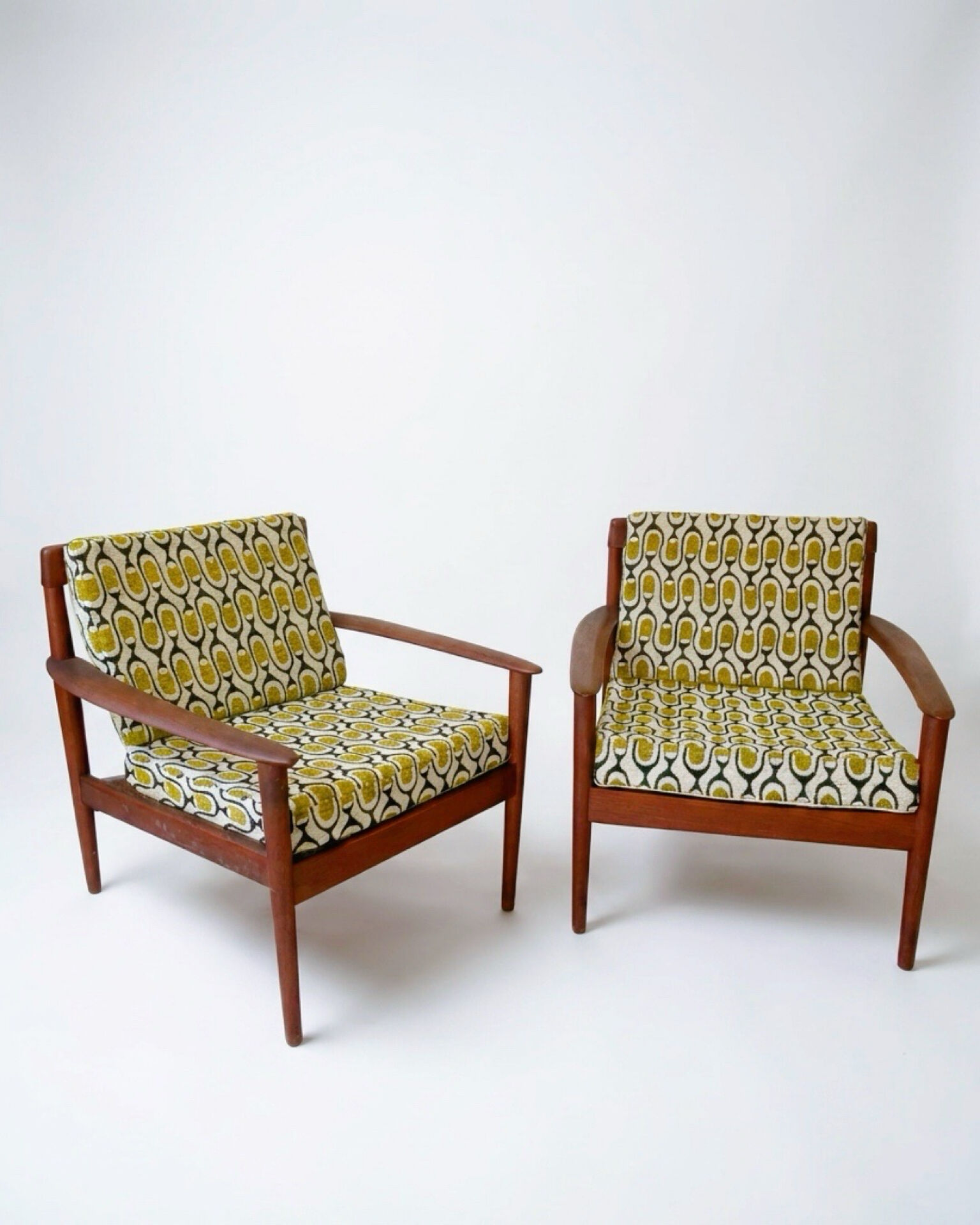 Restored vintage Scandinavian armchairs