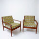 Restored vintage Scandinavian armchairs