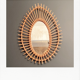 Vintage rattan sun mirror