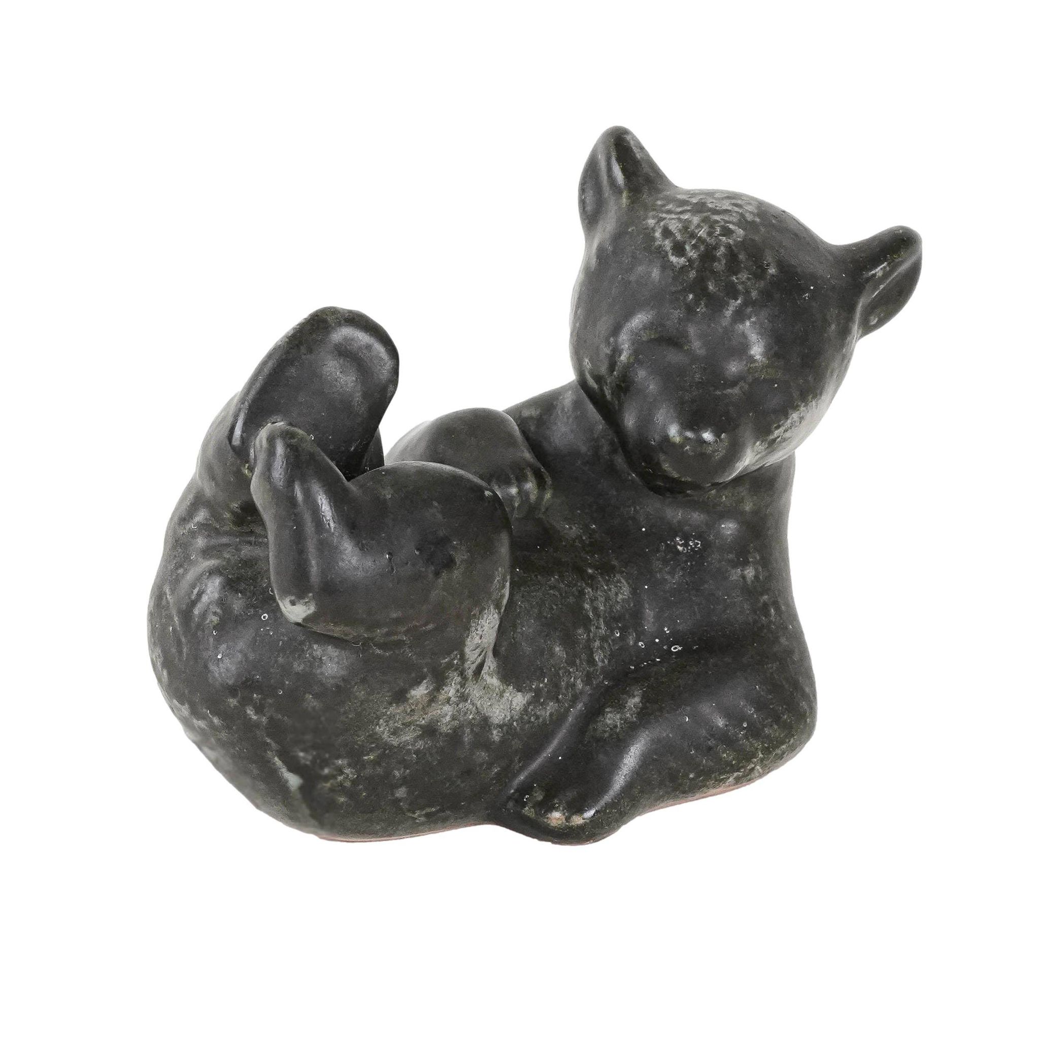 Ceramic teddy bear figurine, Danish design, 1960s, made in Denmark