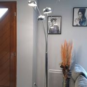 Lily of the valley floor lamp with 5 branches, vintage Italian design.