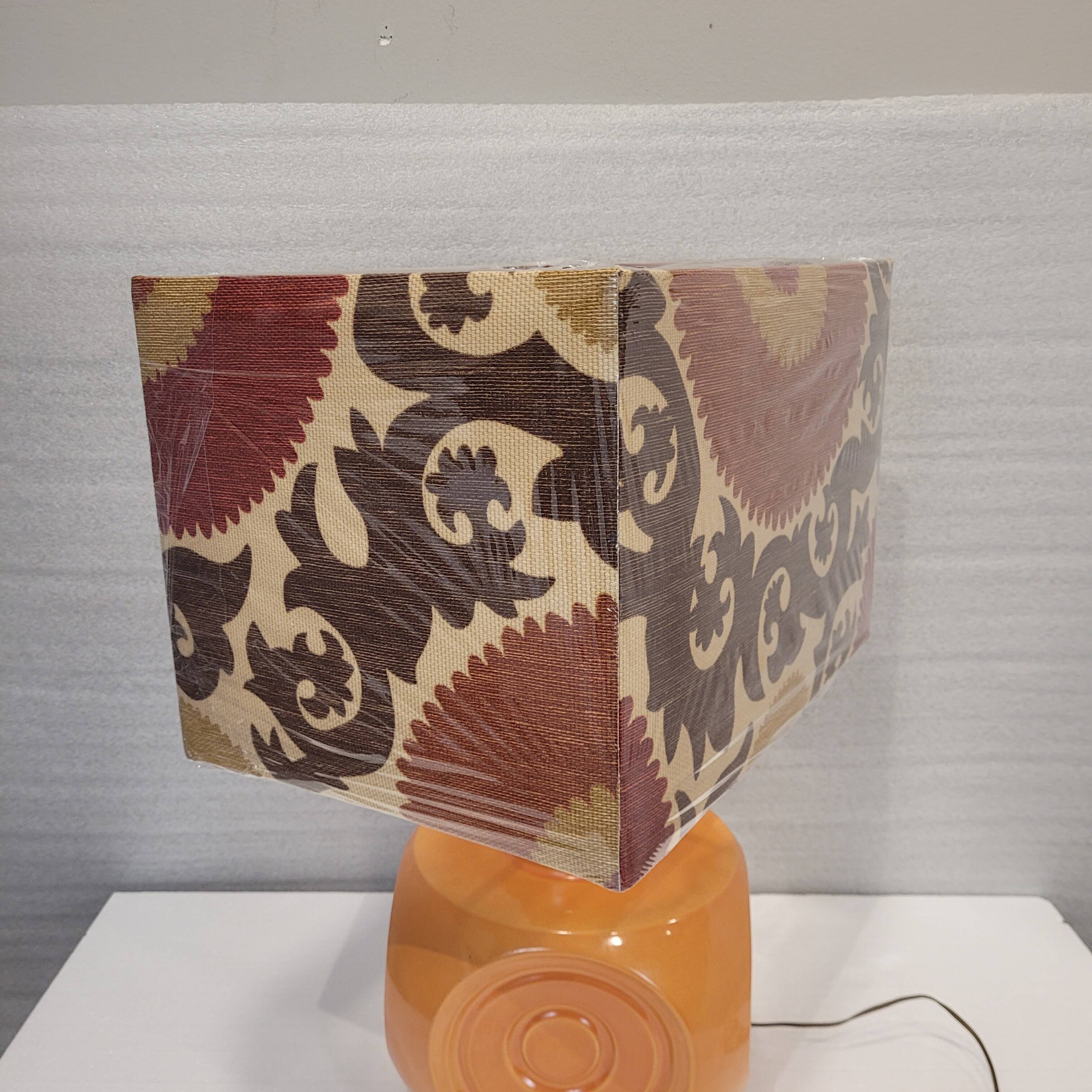 Orange ceramic lamp, 60's – Germany