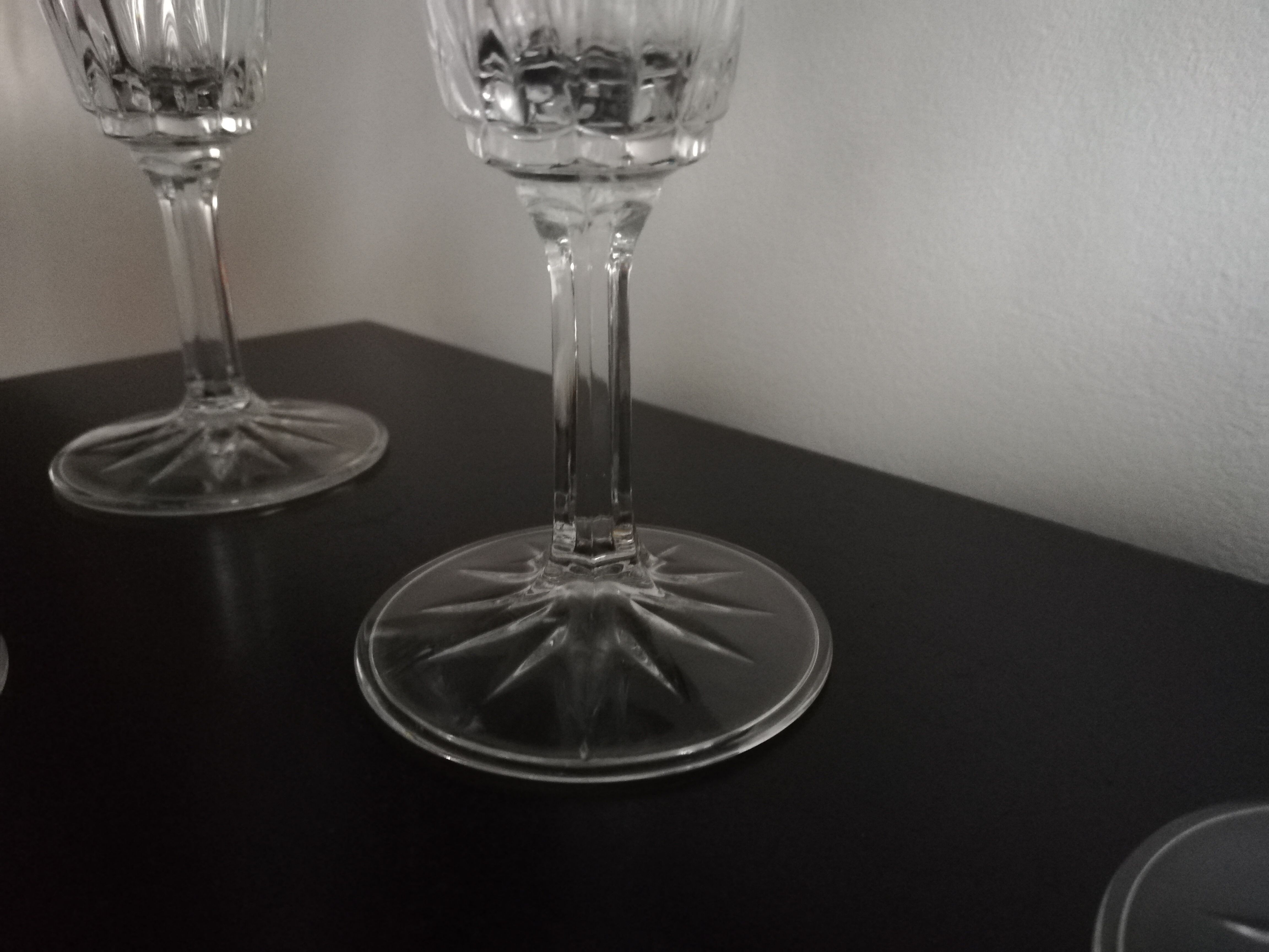 Set of 6 crystal bowls from the 60s