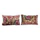 Set of 2 vintage velvet cushion covers 30x46 cm