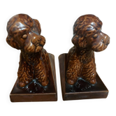 Ceramic dog-shaped book press
