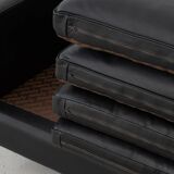 Stouby black leather sofa