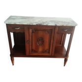 Buffet desserte - 1920 - art déco - 1 porte - 2 tiroirs -plateau marbre gris