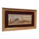 Oil painting on panel, Tuscan countryside landscape, signed