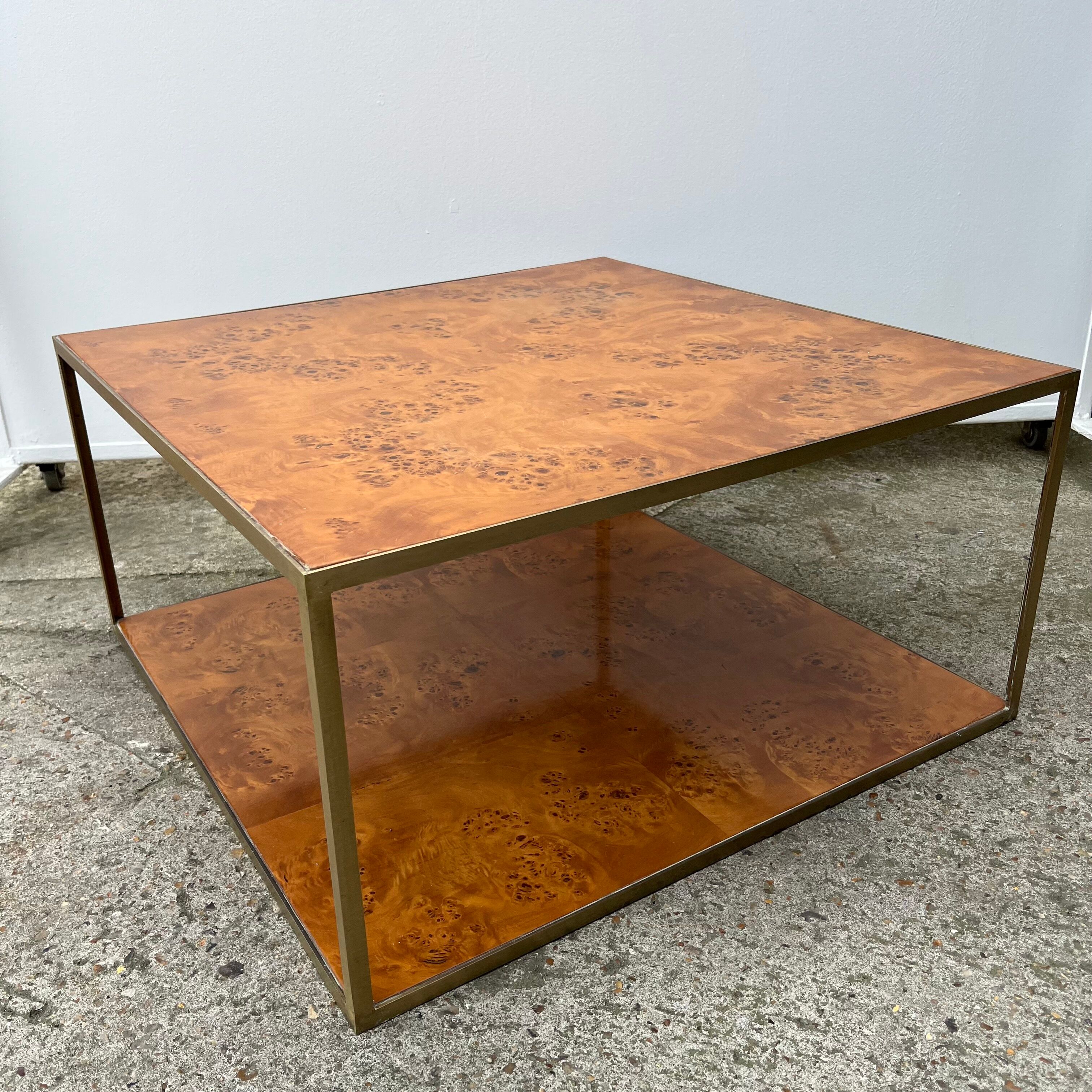 Elm magnifying glass squared coffee table