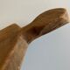 Mirror cubist shape in raw wood Formentera 1970