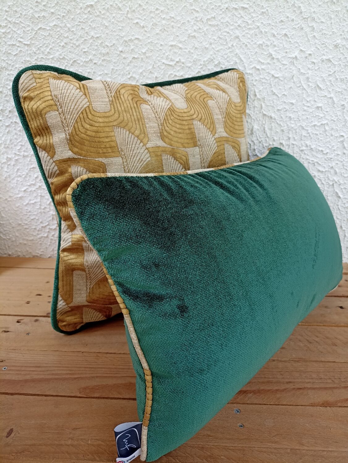 Set of 2 cushions "velvet" 40x40cm / 50x30cm