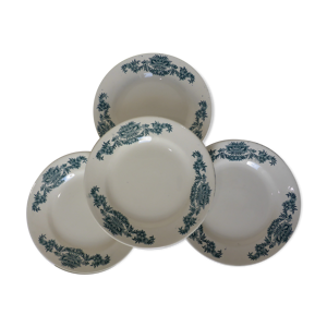 4 assiettes plates en
