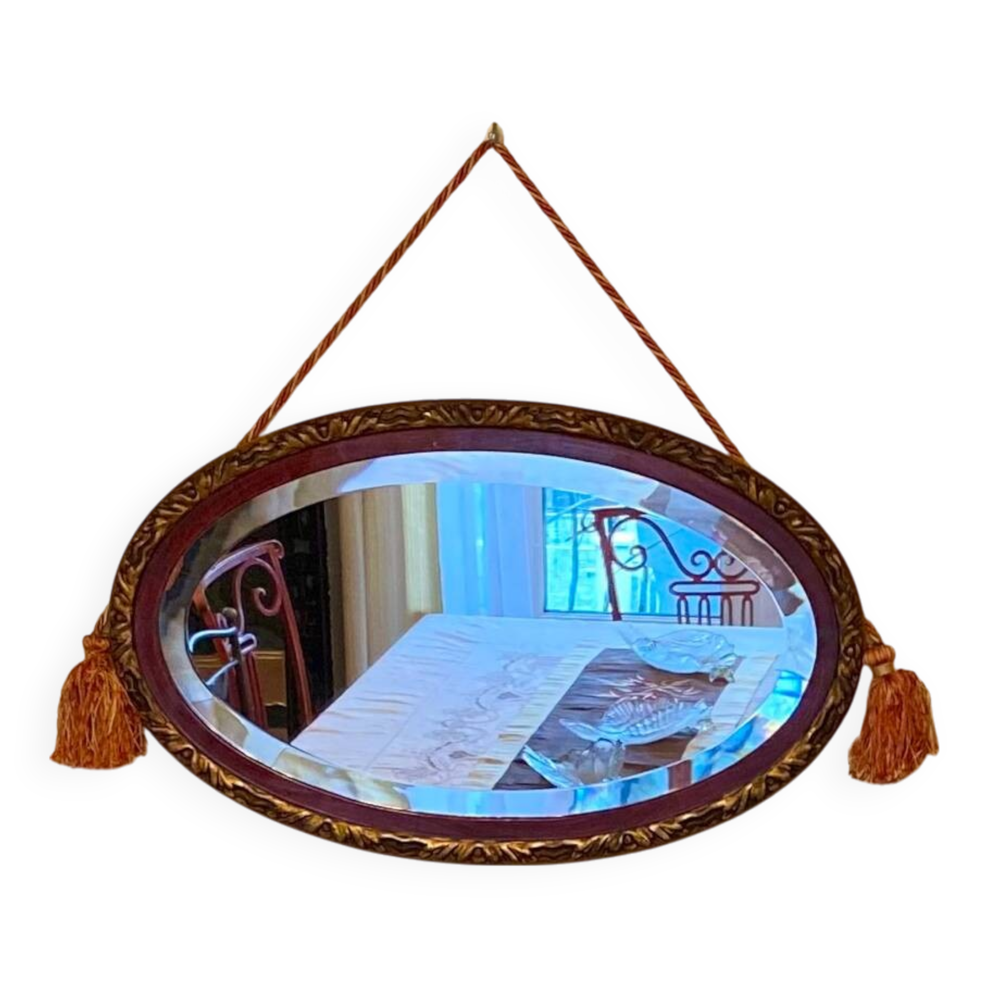 Oval mirror - Art Deco period - 1920