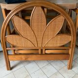 Single rattan headboard