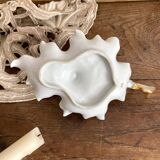 Porcelain leaf candle holder