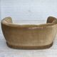 1960s, Danish "Banana" 2-seater sofa, green furniture velour, oak wood.