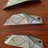 Set of 3 art deco handles