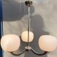 Sputnik 1970 triplet globes opal glass
