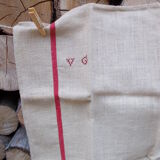 Set of 6 burlap tea towels