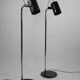 Pair of Black and Chrome “Orion” Floor Lamps by Per Sundstedt for Ateljé Lyktan, Sweden, 1960s