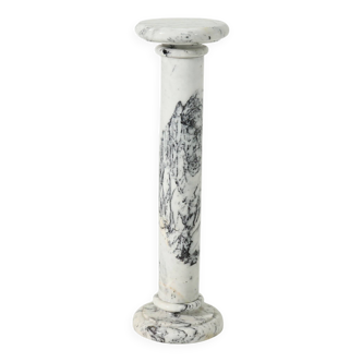 White Carrara Marble Column Italy 1970s